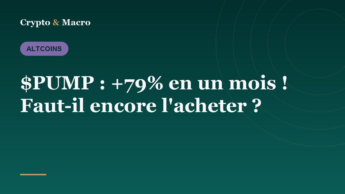$PUMP : +79% en un mois ! Faut-il encore l'acheter ?